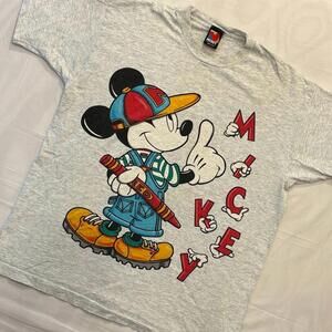 🖍️ Vintage 90s Mickey Mouse Crayon Graphic Tee OSFA Kidcore Teacher